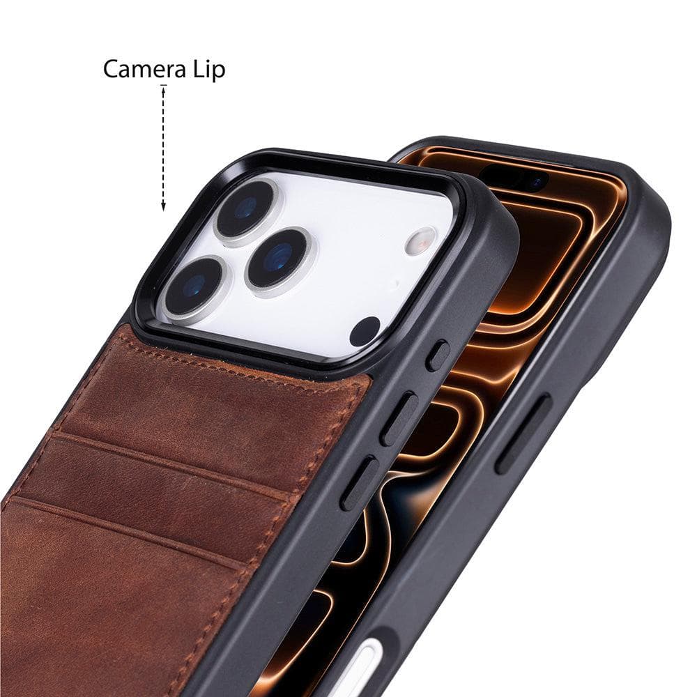 Flex Cover Leather iPhone 17 Pro Case with Card Holder Bouletta