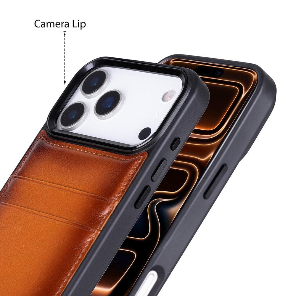 Flex Cover Leather iPhone 17 Pro Max Case with Card Holder Bouletta