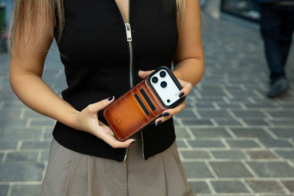 Flex Cover Leather iPhone 17 Pro Max Case with Card Holder Bouletta