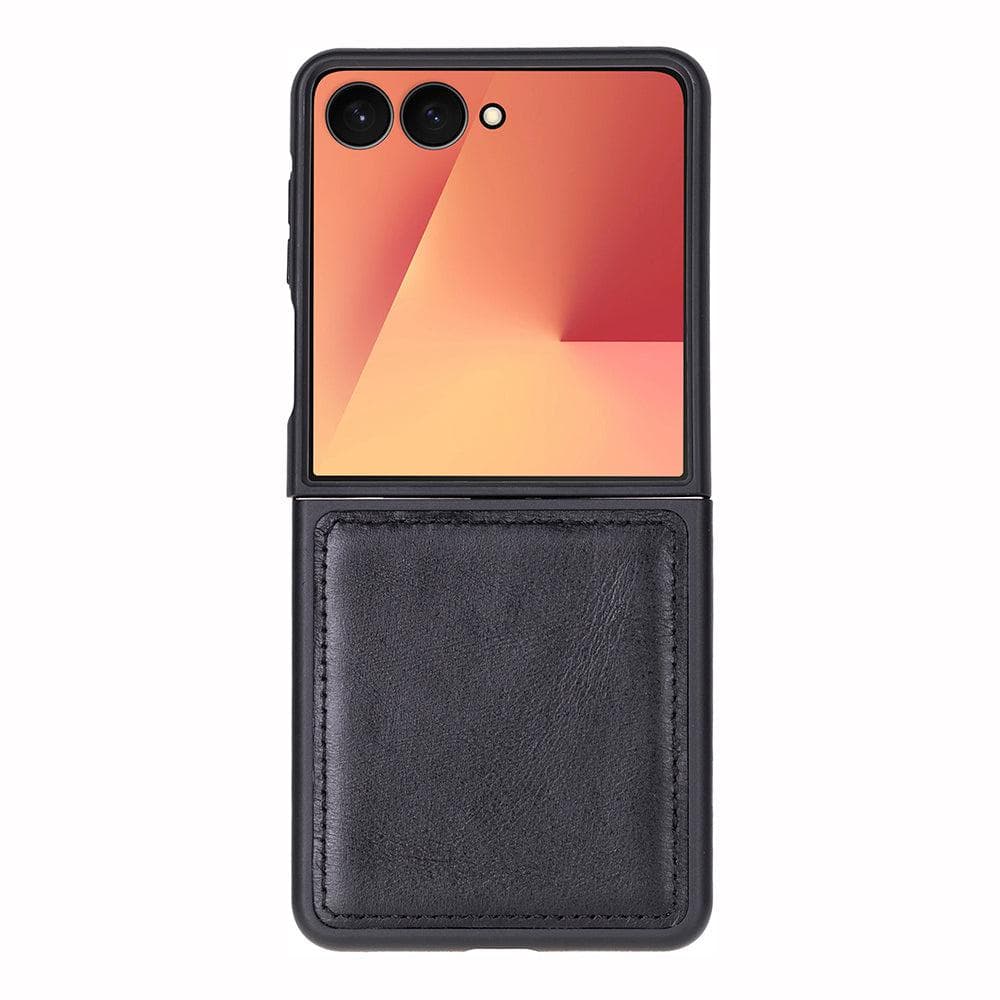 Flex Cover Samsung Z Flip 7 Leather Case Black Bouletta