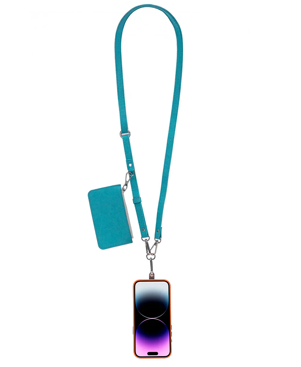 FlexGo Leather Phone Strap & Wallet Set – Clip-On Flex Bouletta