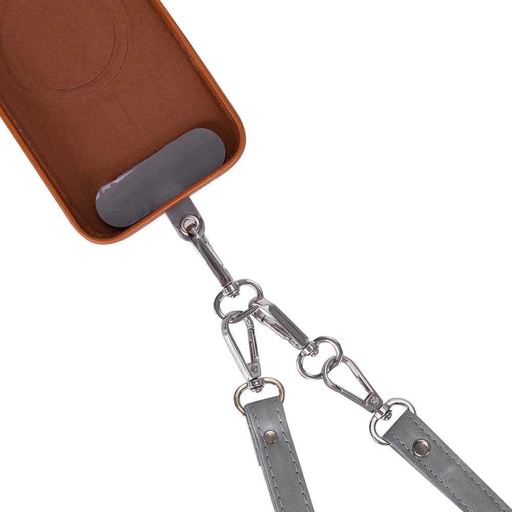 FlexGo Leather Phone Strap & Wallet Set – Clip-On Flex Bouletta
