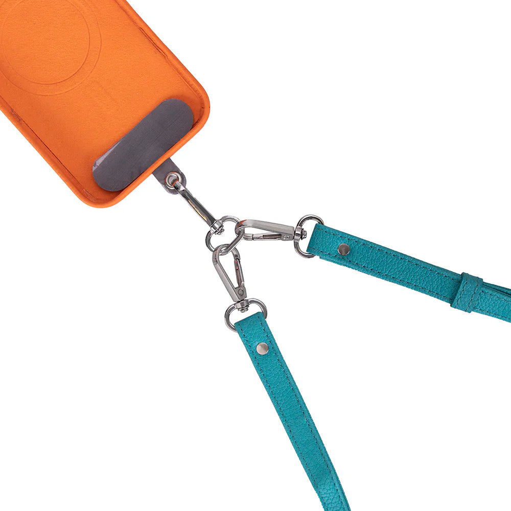 FlexGo Leather Phone Strap & Wallet Set – Clip-On Flex Bouletta