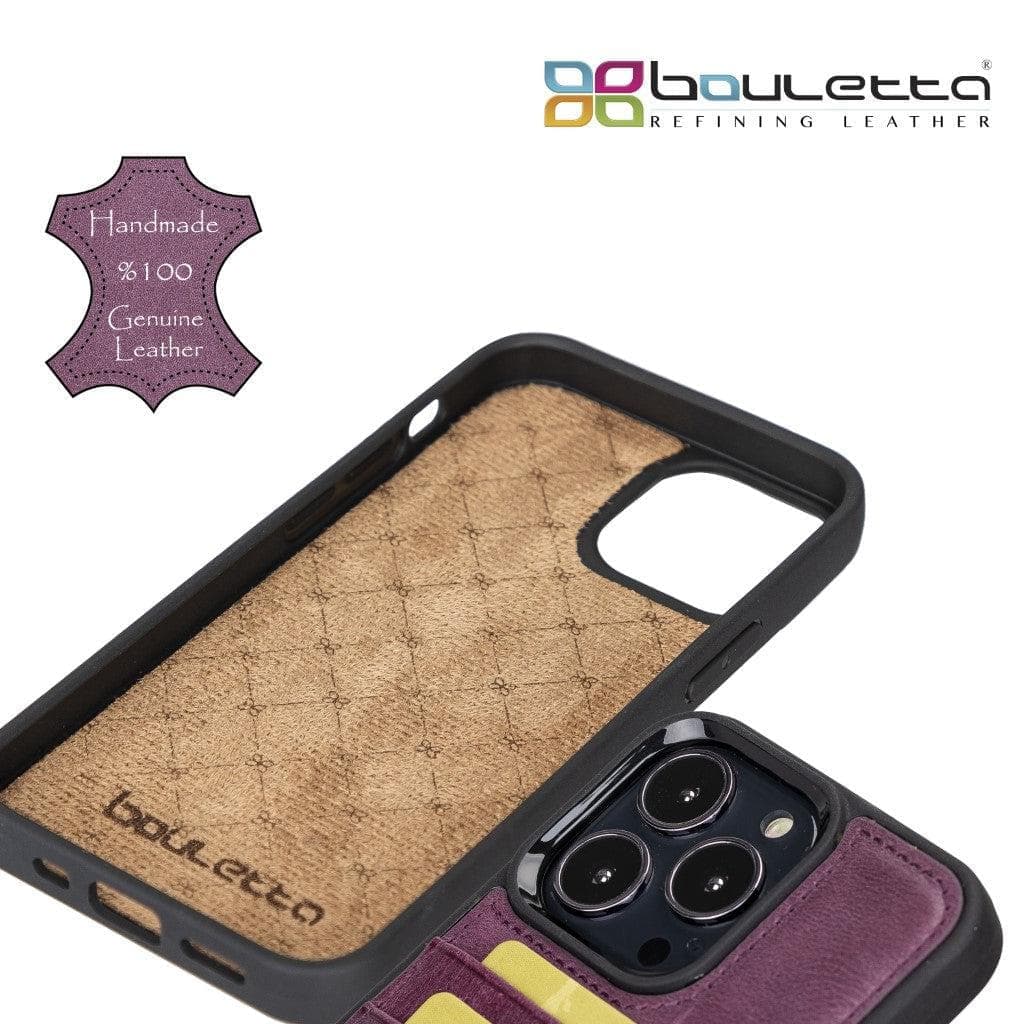 Flexible Leather Back Cover with CardHolder for iPhone 13 Series Bouletta