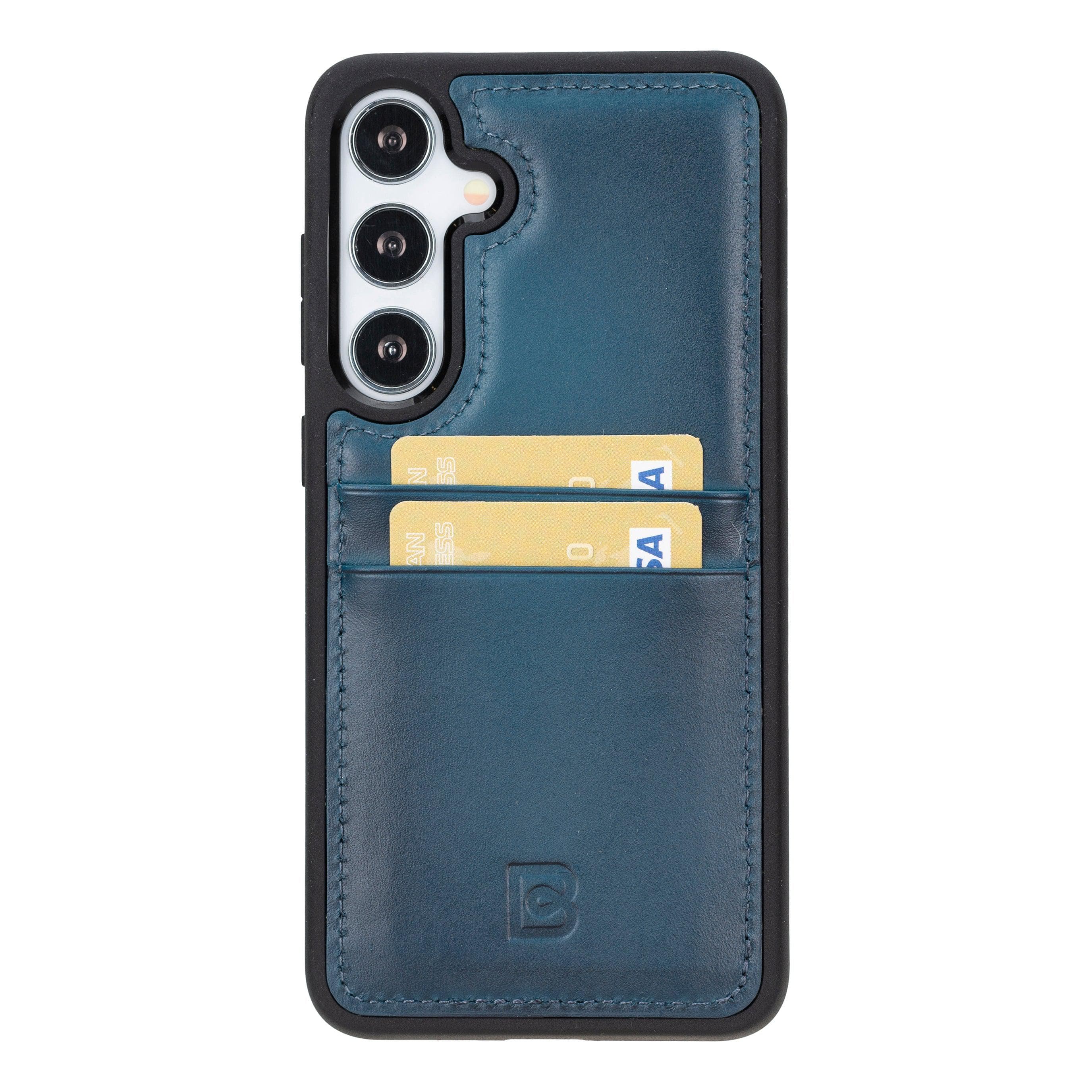 Flexible Leather Back Cover with CardHolder for Samsung Galaxy S24 Series Bouletta