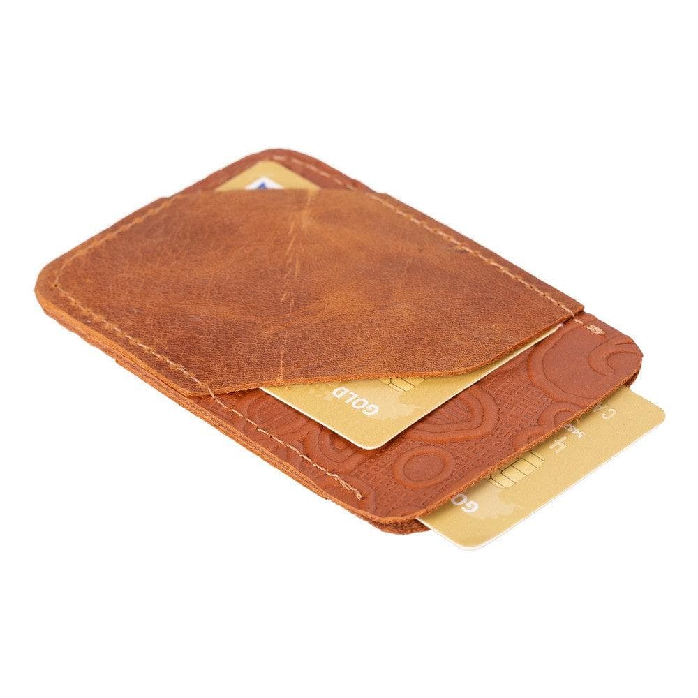 Forli Geniune Leather Card Holder Antic Brown Bouletta