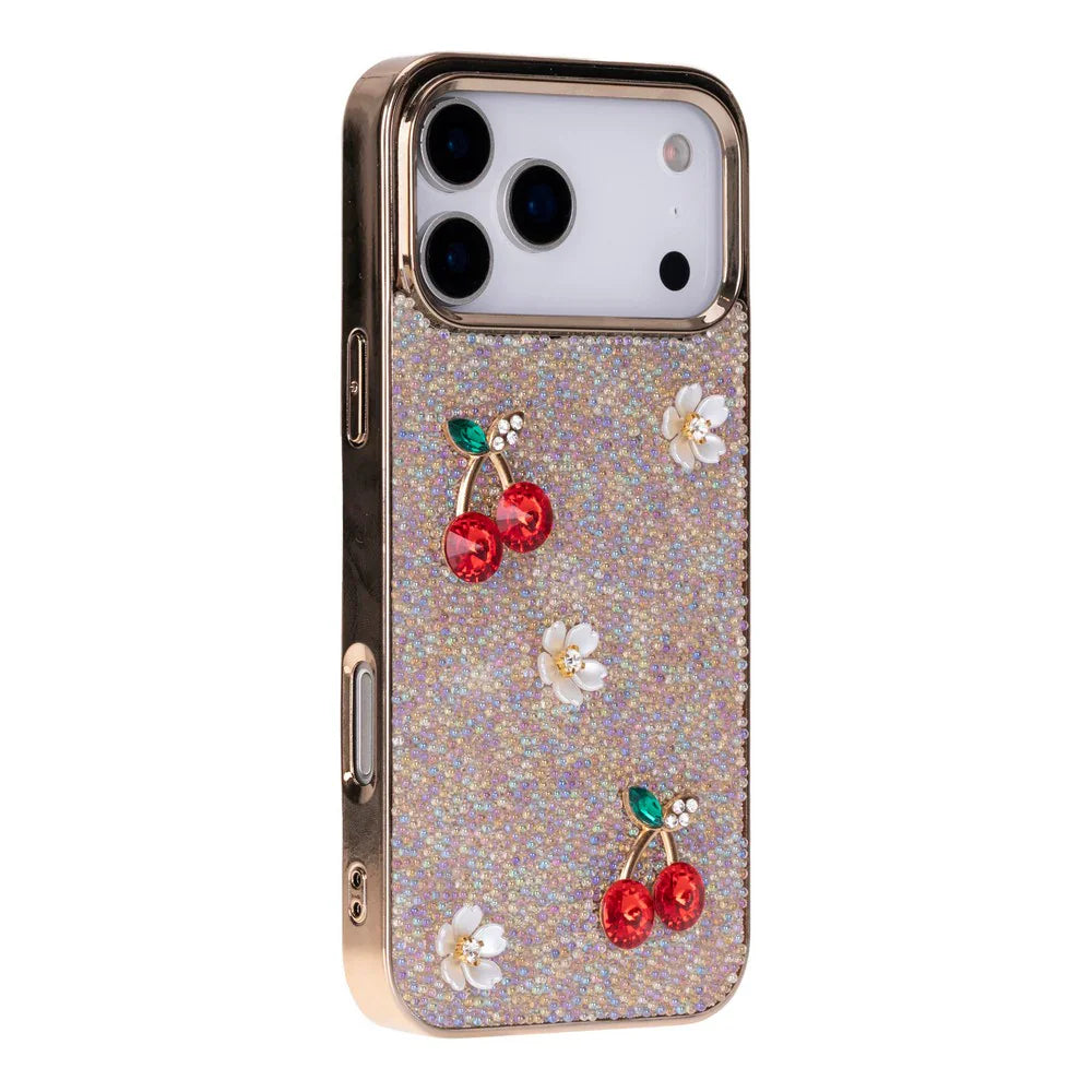 Freya Crystal Cherry Case for iPhone 17 Pro Max Pink Bouletta