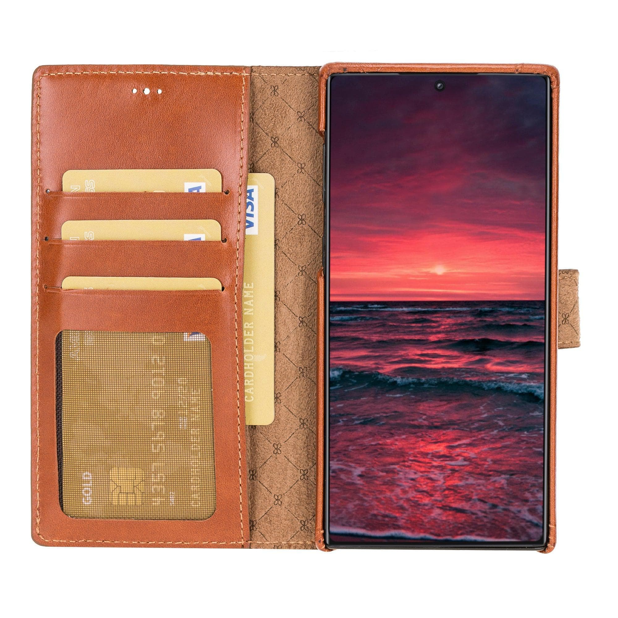 Full Leather Coating Detachable Wallet Case for Samsung Note 10 Series Bouletta