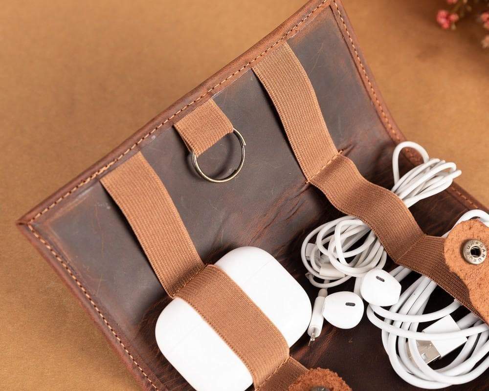 Genuine Leather Cable Organizer Bouletta