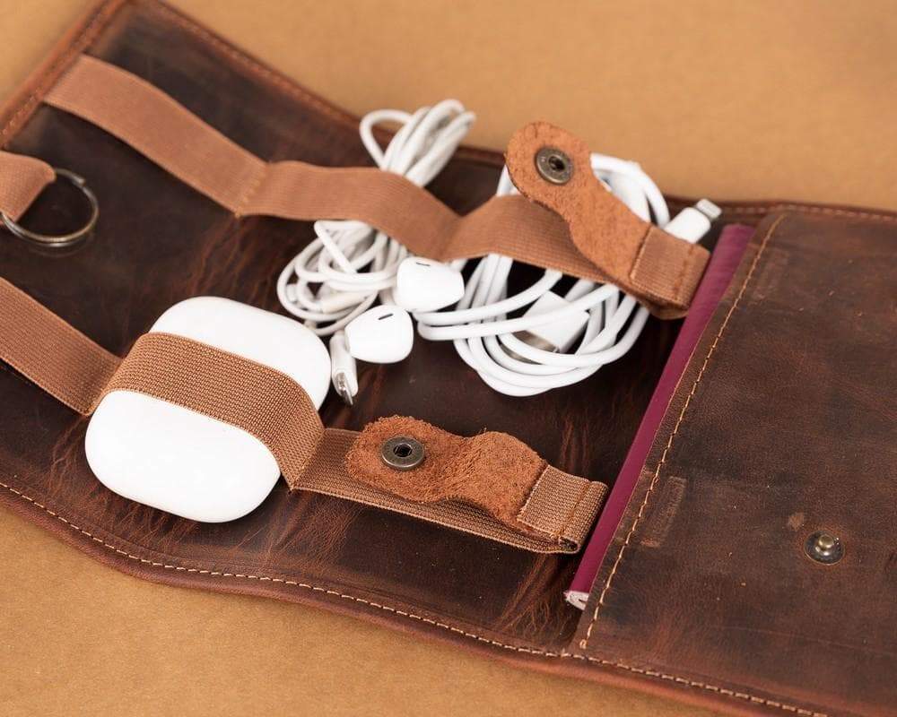 Genuine Leather Cable Organizer Bouletta