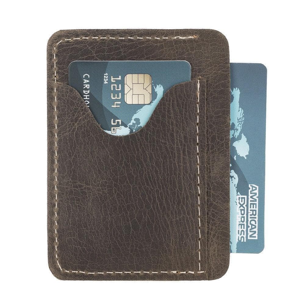 Genuine Leather Card Holder Roma Brown Bouletta