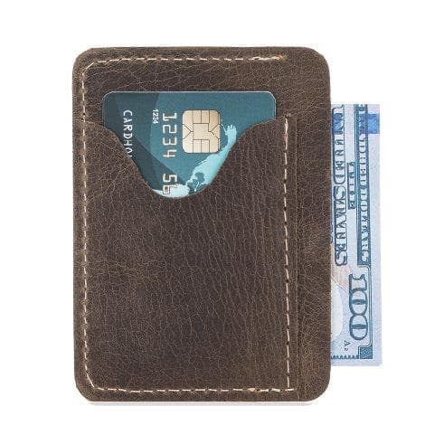 Genuine Leather Card Holder Roma Brown Bouletta