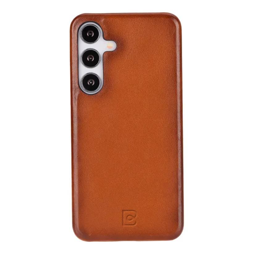 Genuine Leather Case for Samsung Galaxy S25 Plus – Slim, Stylish & Durable Tan Bouletta