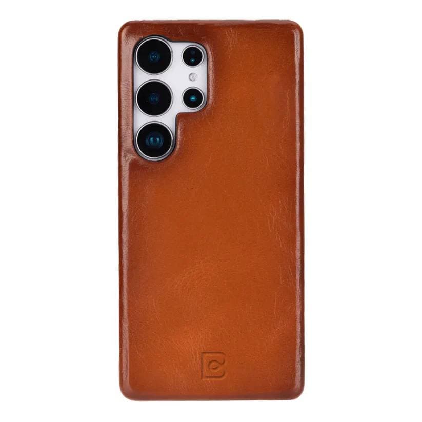 Genuine Leather Case for Samsung Galaxy S25 Ultra – Slim, Stylish & Durable Tan Bouletta