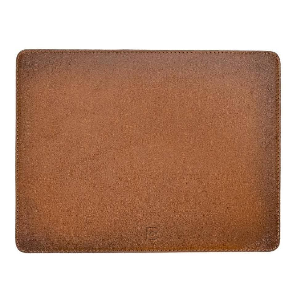 Genuine Leather Mouse Pad Burnished Rustic Tan Bouletta