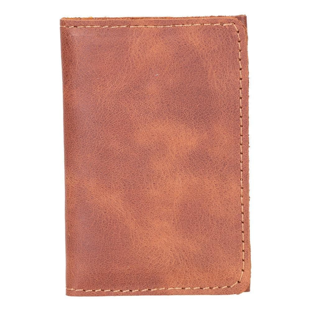 Giorno Geniune Leather Card Holder Antic Brown Bouletta