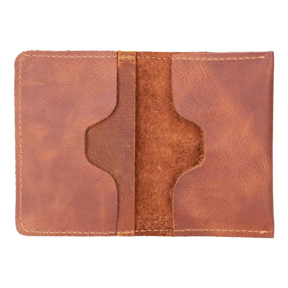 Giorno Geniune Leather Card Holder Antic Brown Bouletta