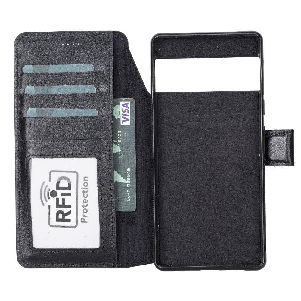 Google Pixel 6 and Pixel 5 Series Detachable Magnetic Wallet Leather Case Bouletta