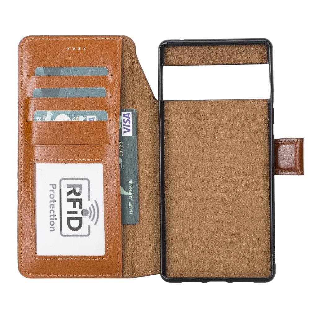 Google Pixel 6 and Pixel 5 Series Detachable Magnetic Wallet Leather Case Bouletta