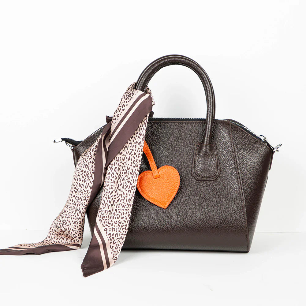 Heart Leather Bag Charm Bouletta
