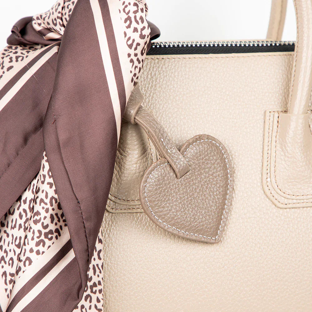 Heart Leather Bag Charm Bouletta