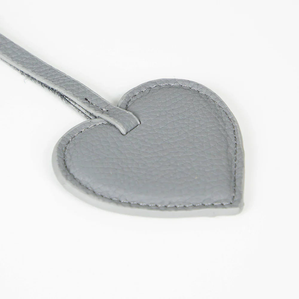Heart Leather Bag Charm Cement Bouletta