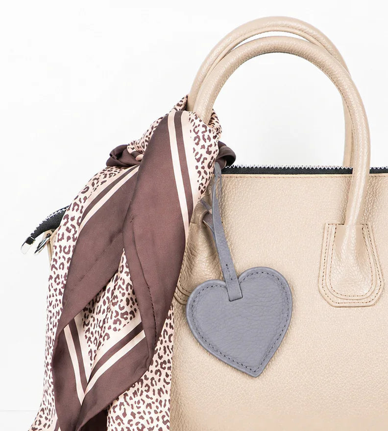 Heart Leather Bag Charm Bouletta