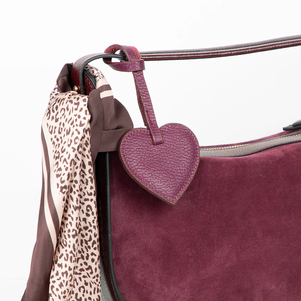 Heart Leather Bag Charm Bouletta