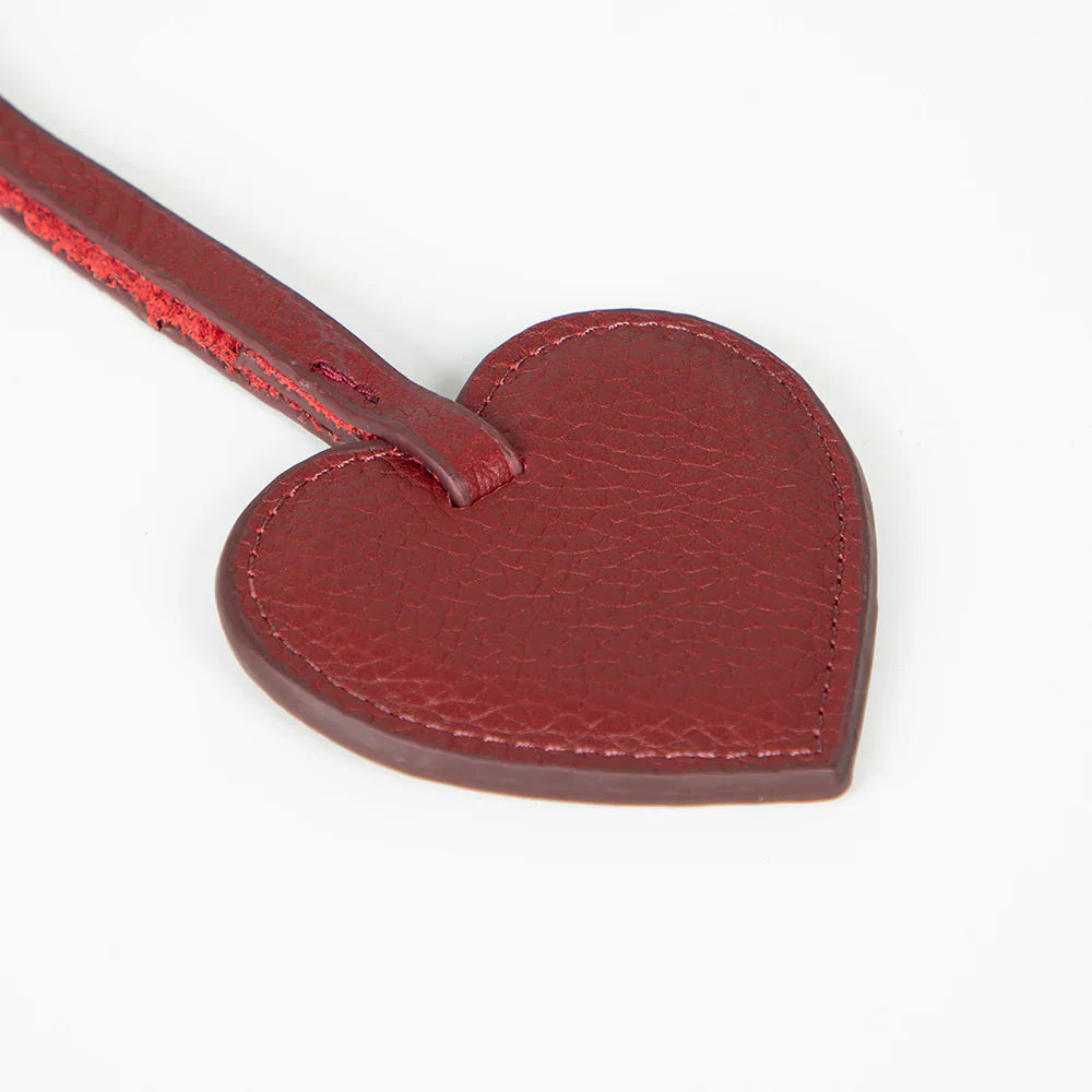 Heart Leather Bag Charm Carobwood Bouletta