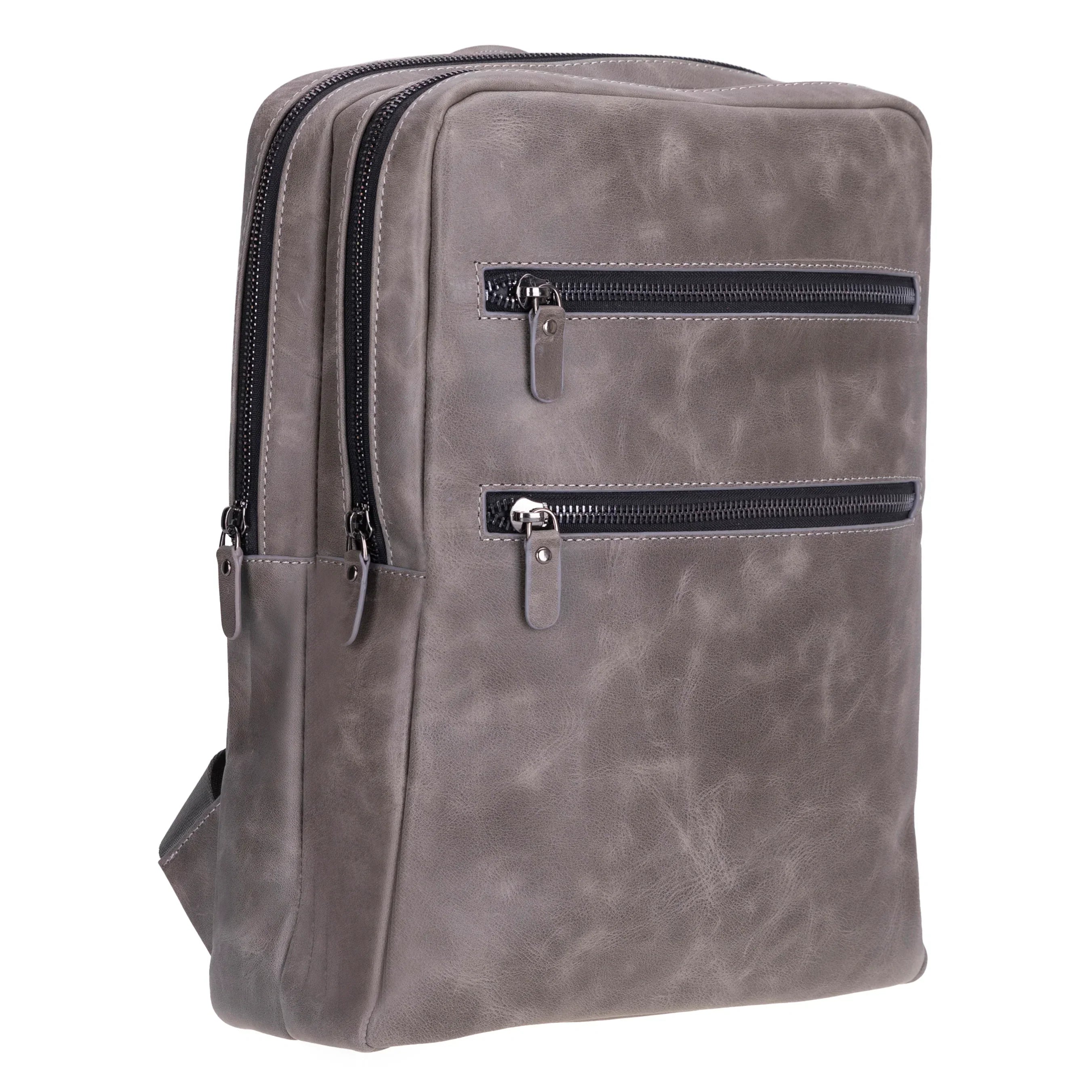 Hidden Castle Leather Backpack Gray Bouletta
