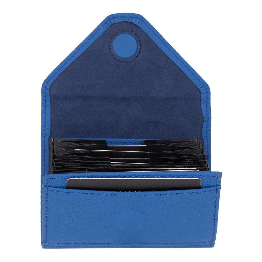 Interno Leather Card Holder Cerulean Bouletta