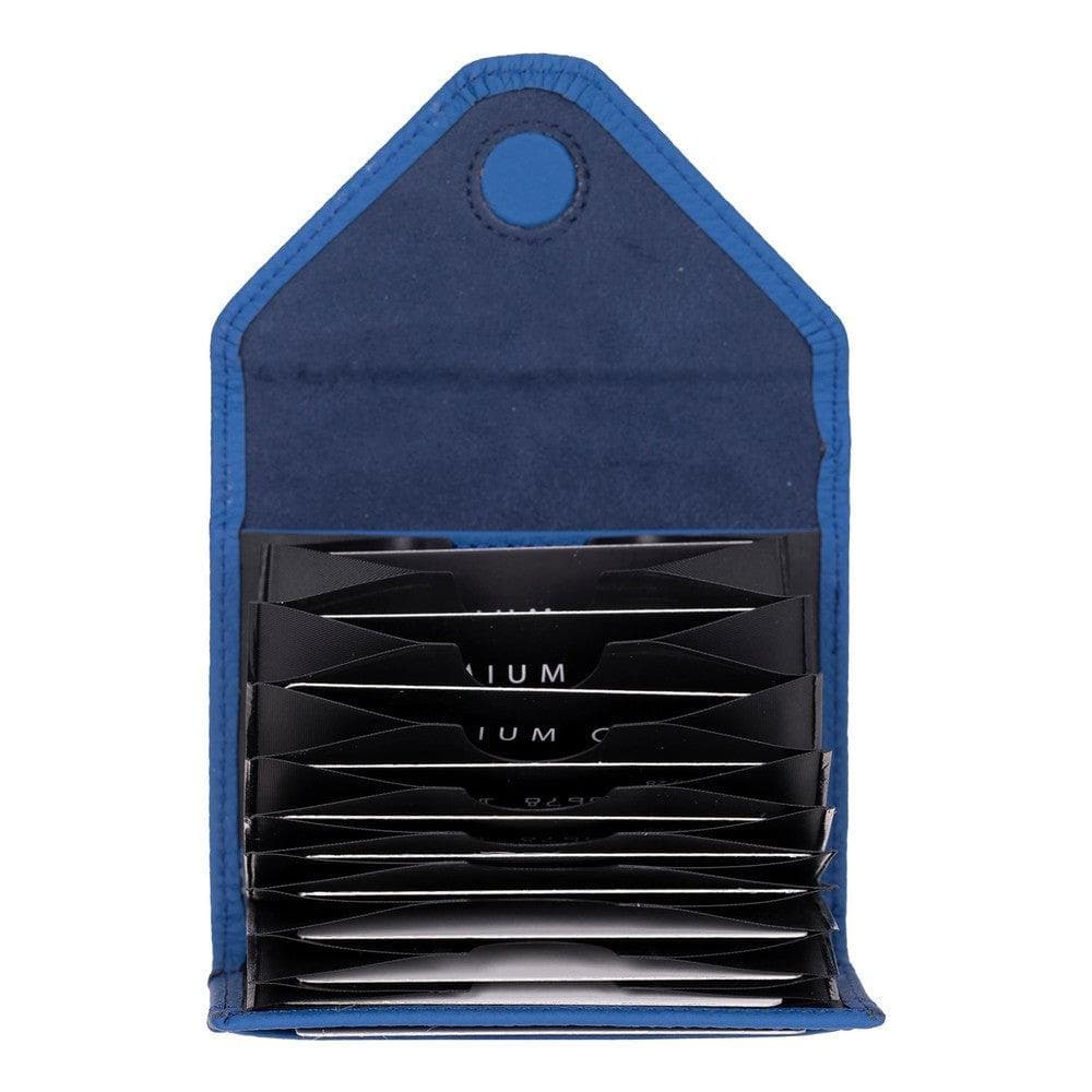 Interno Leather Card Holder Cerulean Bouletta