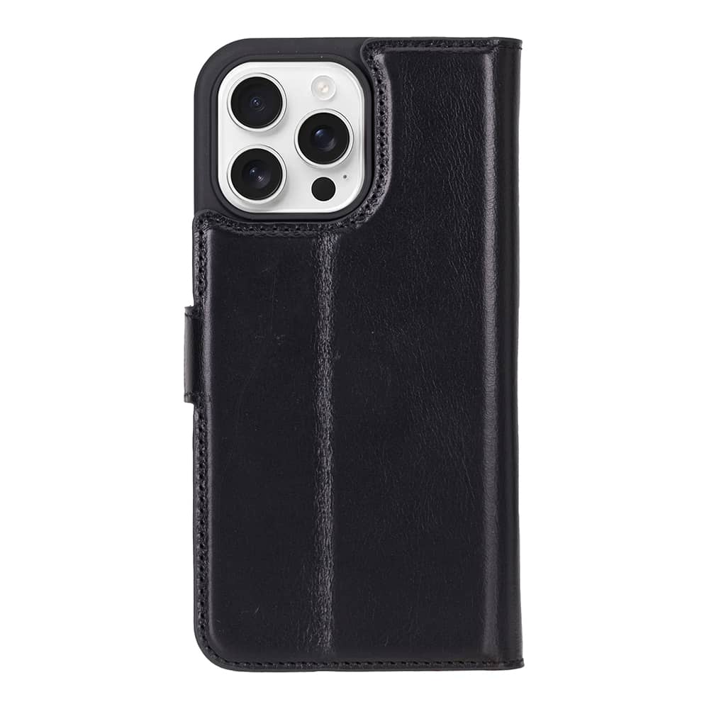 Leather iPhone 16 Pro Detachable Wallet Case