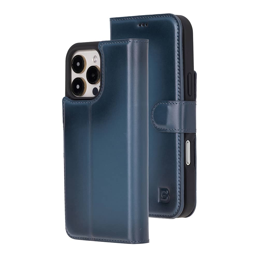 Leather iPhone 16 Pro Detachable Wallet Case