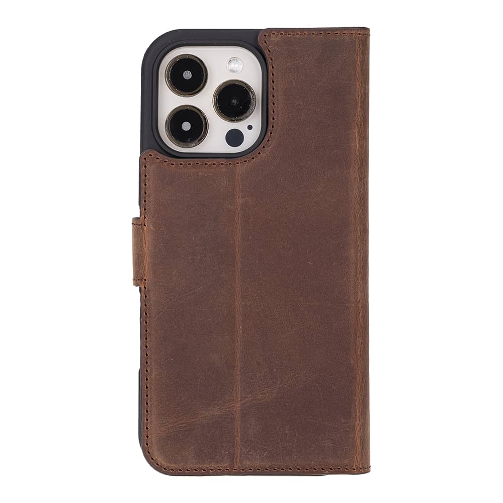 Leather iPhone 16 Pro Max Detachable Wallet Case