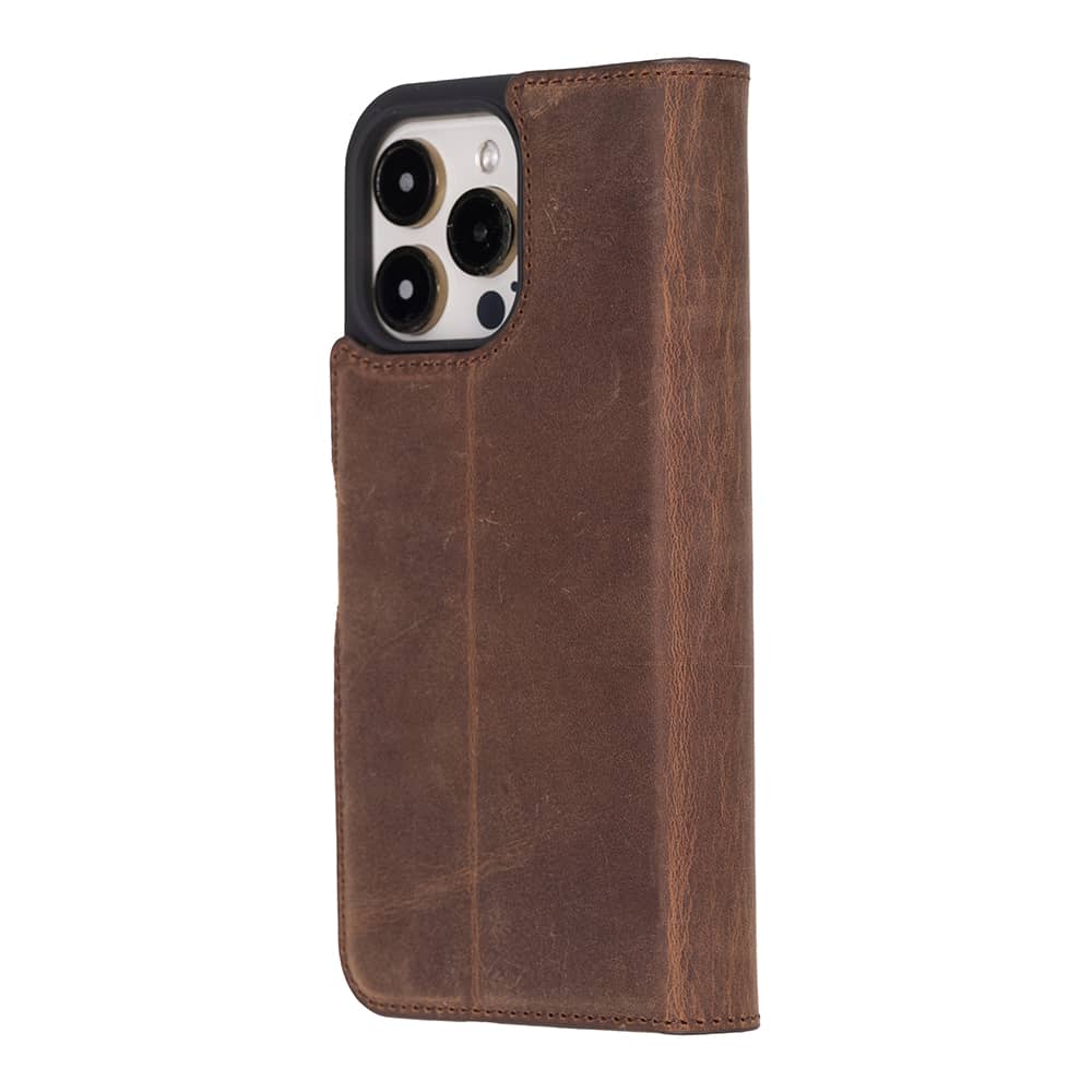 Leather iPhone 16 Pro Detachable Wallet Case