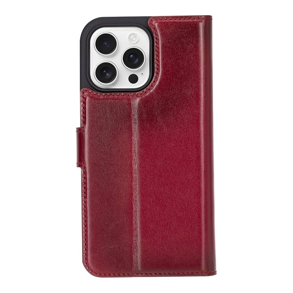 Leather iPhone 16 Pro Detachable Wallet Case