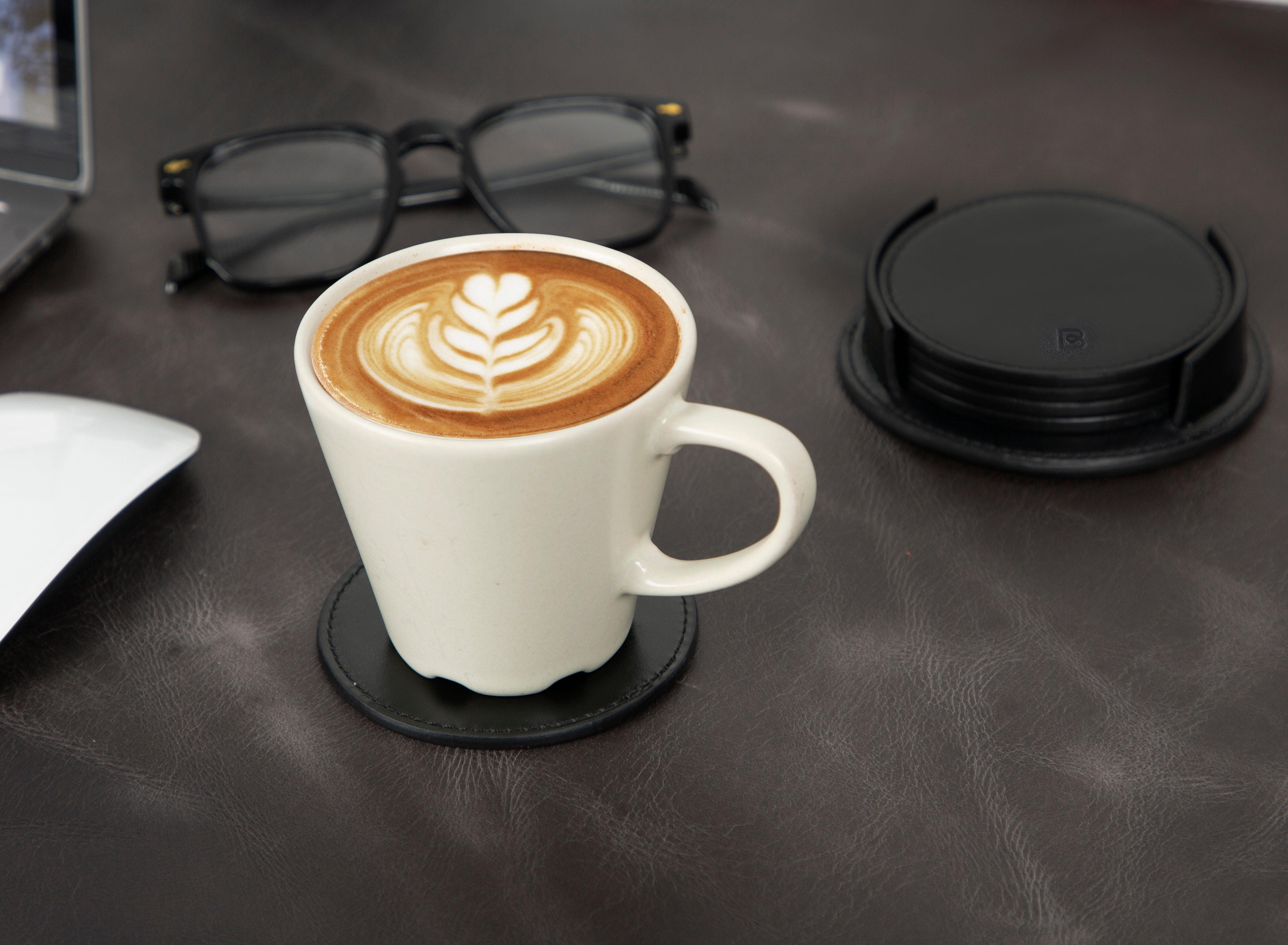Lavion Leather Cup Coaster Set Bouletta