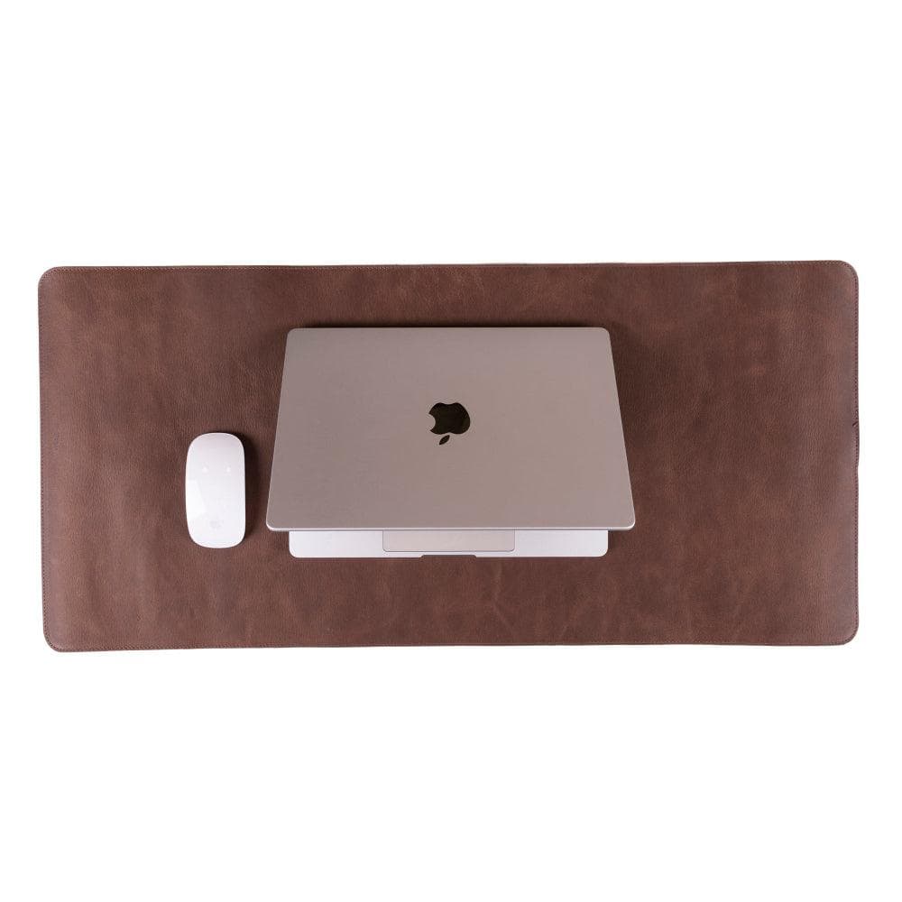 Leather Desk Mat (35 cm X 78 cm) Saddle Brown Bouletta