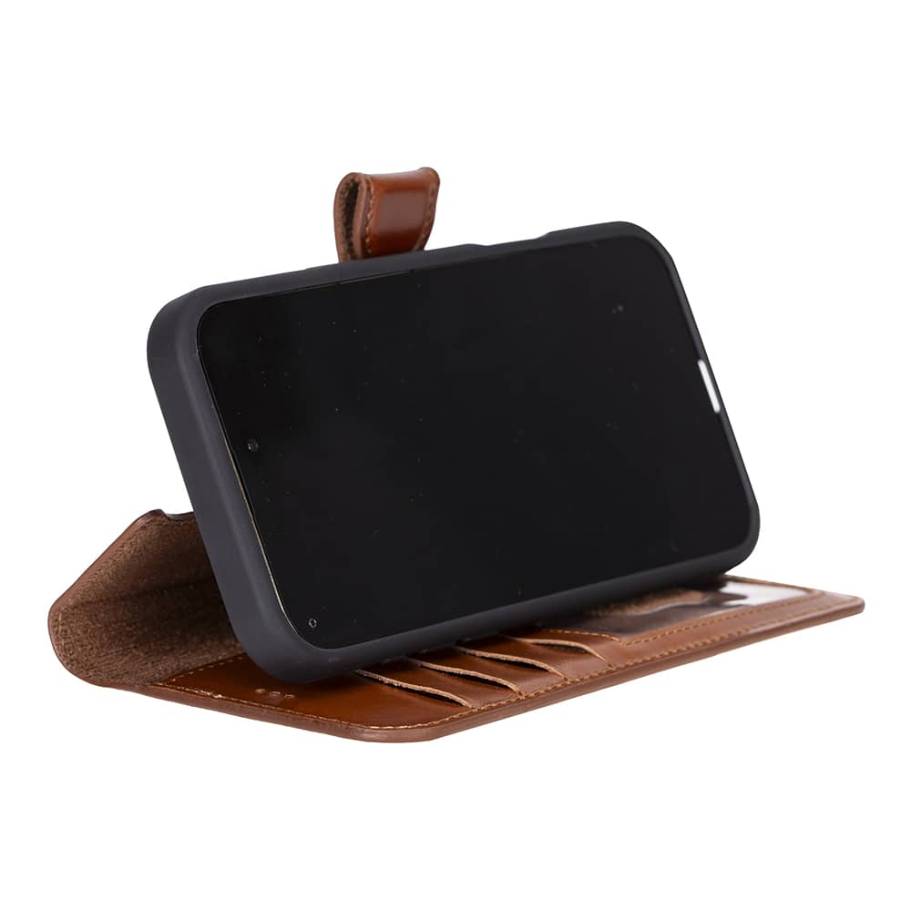 Leather iPhone 16 Detachable Wallet Case Bouletta