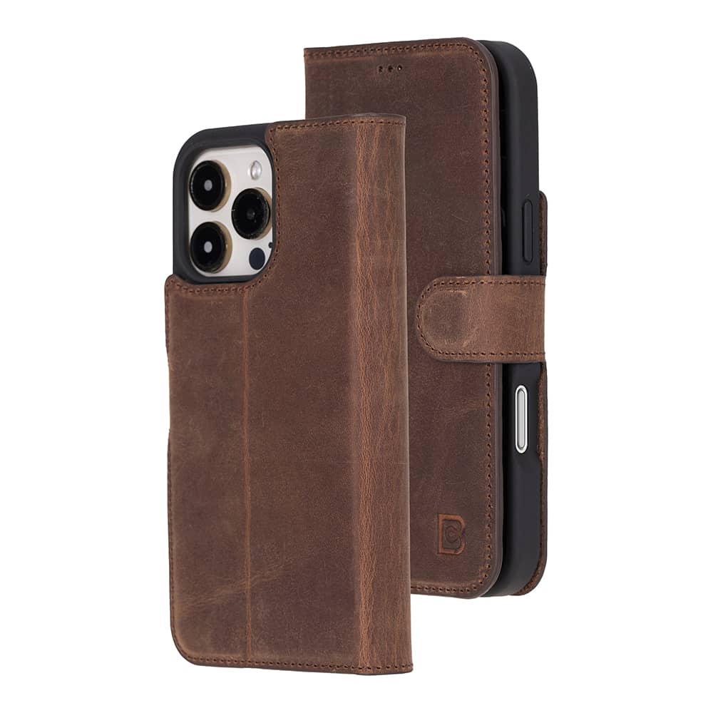 Leather iPhone 16 Pro Detachable Wallet Case Bouletta