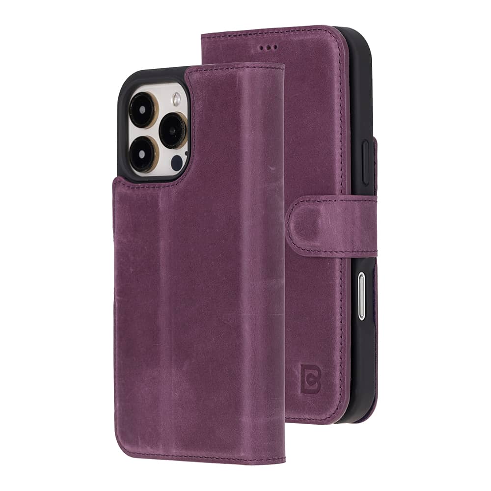 Leather iPhone 16 Pro Detachable Wallet Case Bouletta