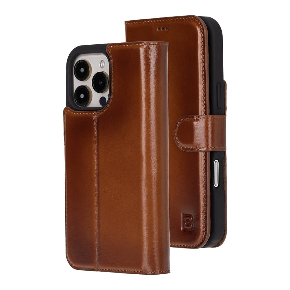 Leather iPhone 16 Pro Detachable Wallet Case Bouletta