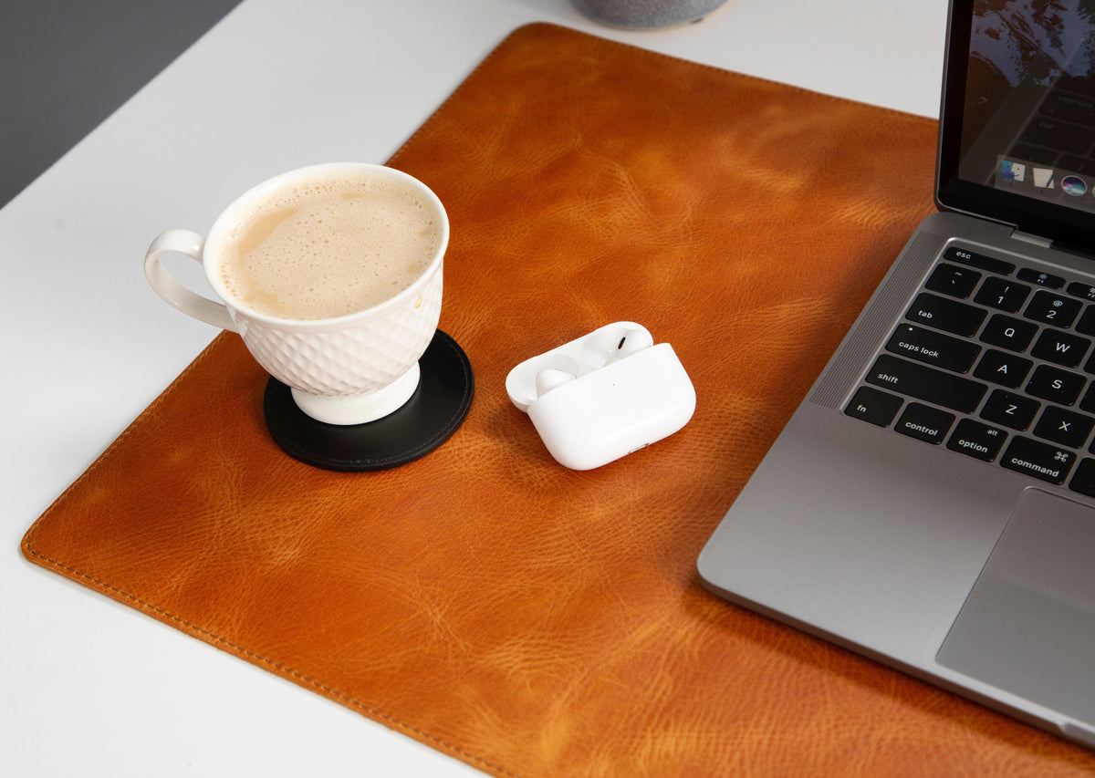 Leather Natural Desk Mat (91 cm x 48 cm) Bouletta