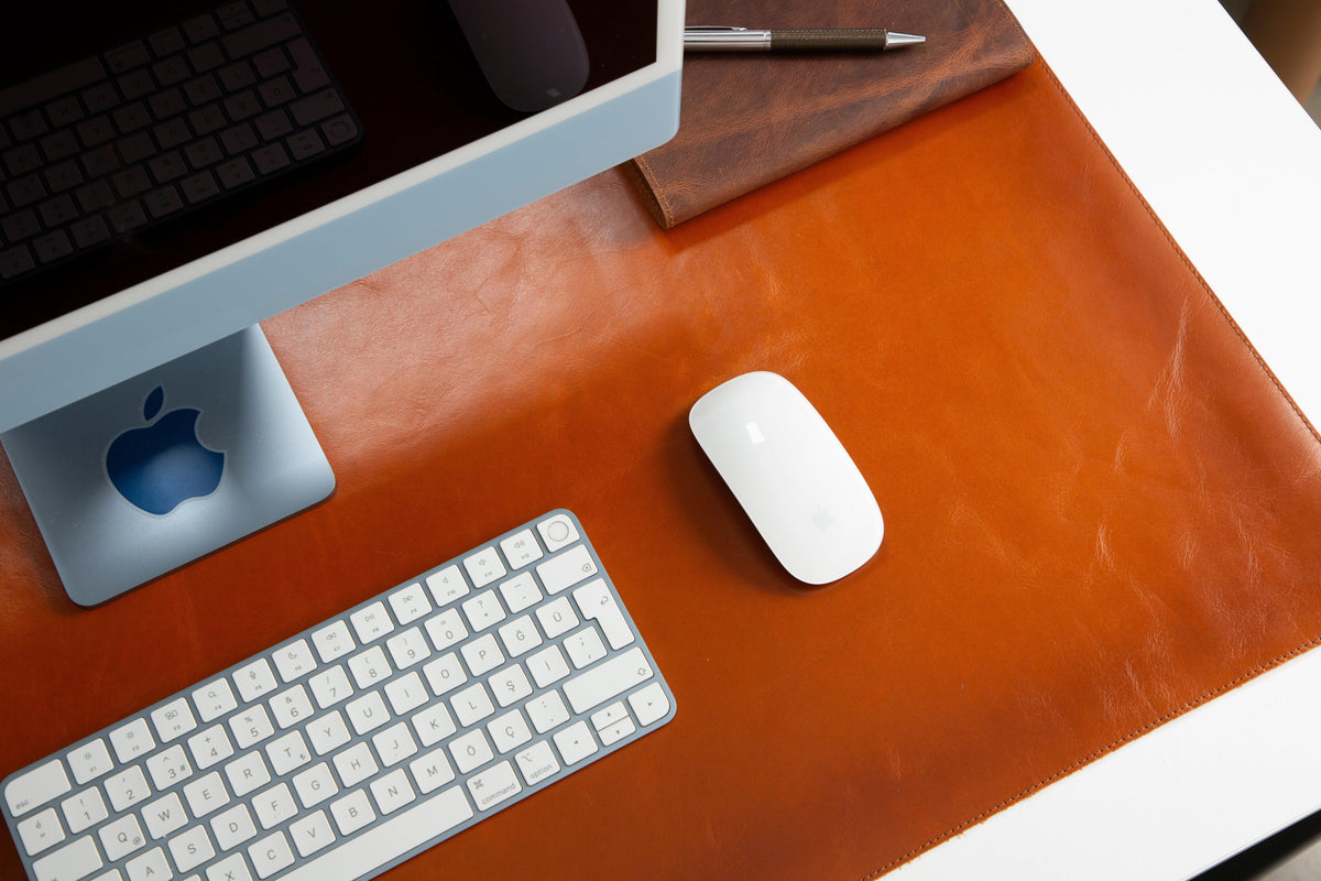 Leather Natural Desk Mat (91 cm x 48 cm) Bouletta