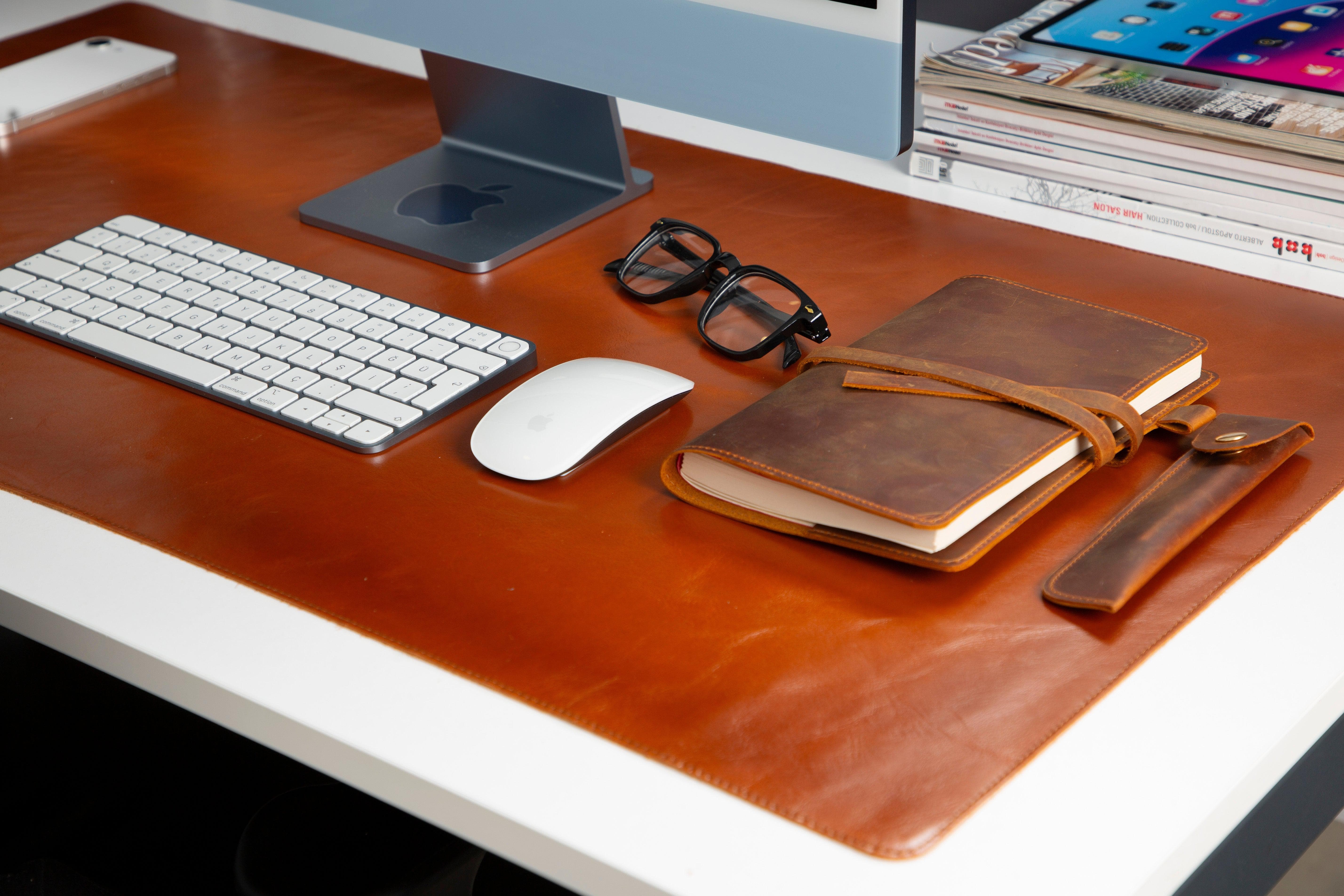 Leather Natural Desk Mat (91 cm x 48 cm) Bouletta