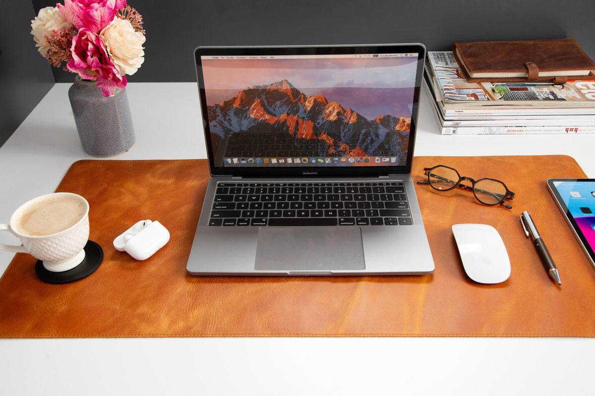 Leather Natural Desk Mat (91 cm x 48 cm) Bouletta