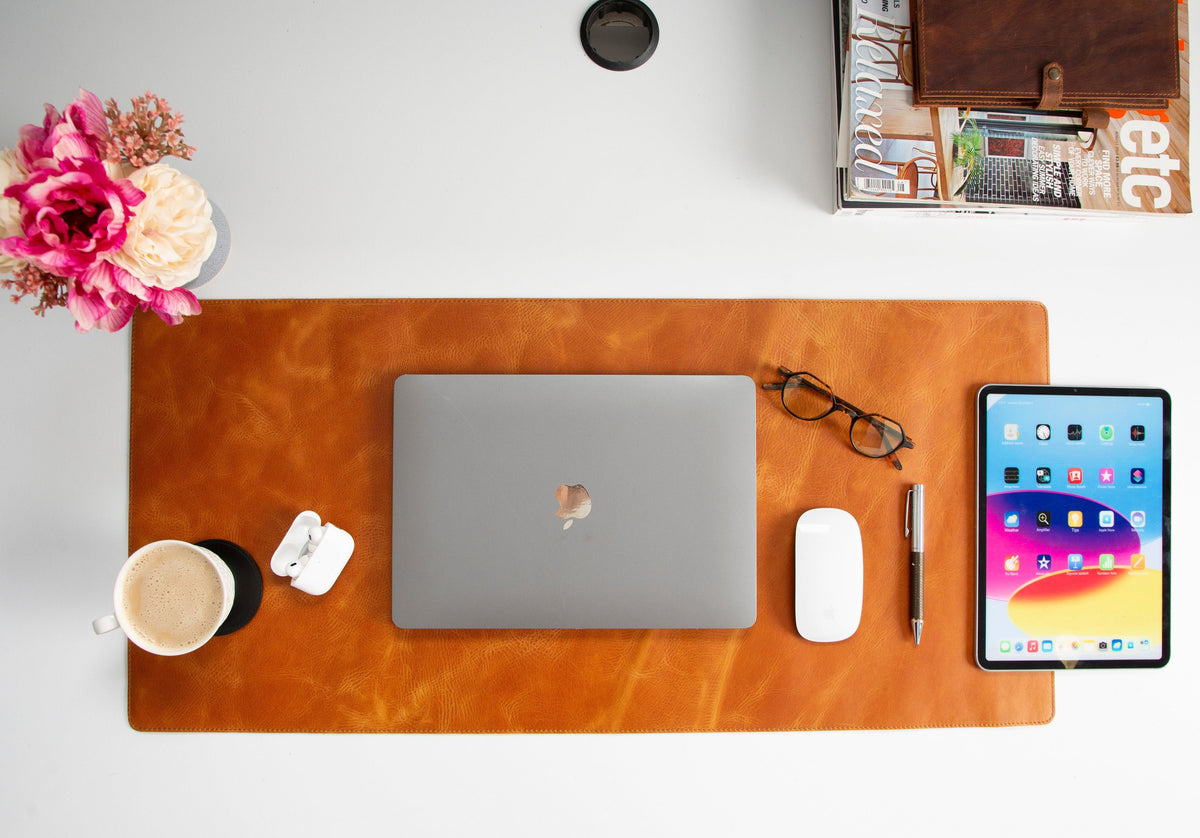 Leather Natural Desk Mat (91 cm x 48 cm) Bouletta
