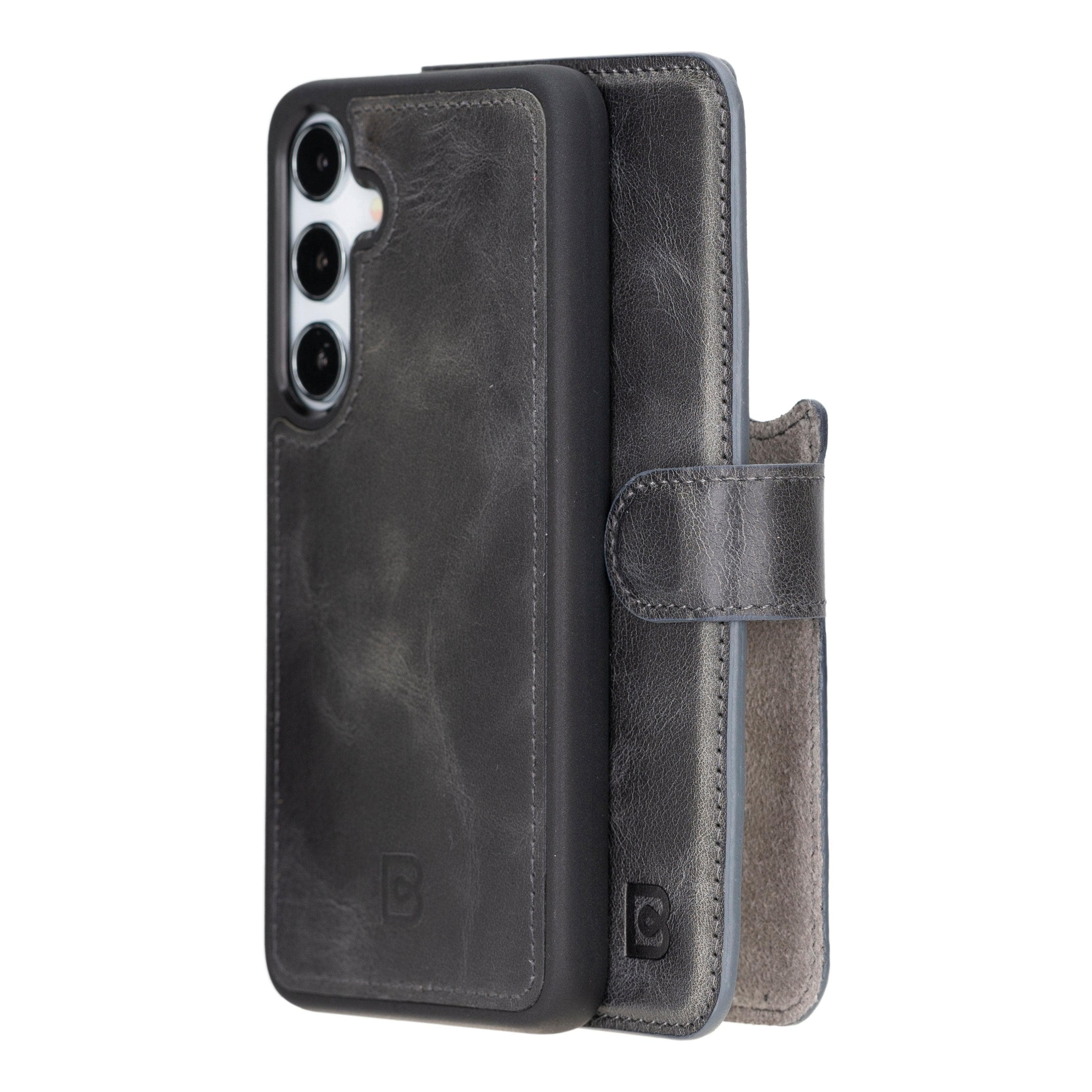 Leather Samsung Galaxy S24 Series Wallet Cases GALAXY S24 / BURNISHED TIGUAN GRAY Bouletta