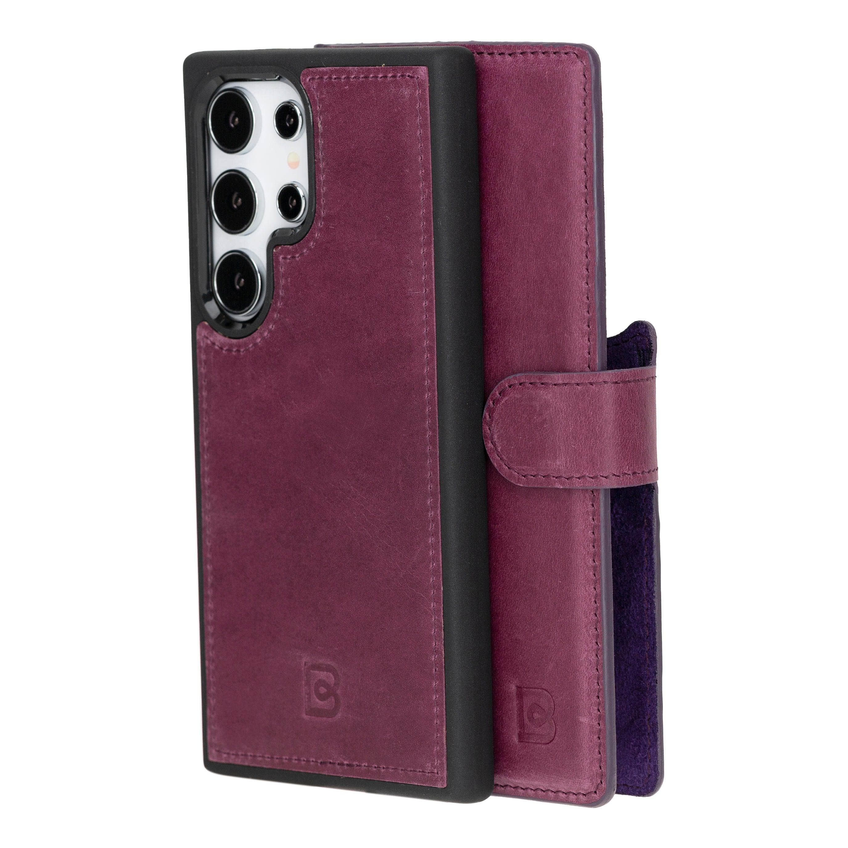 Leather Samsung Galaxy S24 Series Wallet Cases GALAXY S24 ULTRA / CRAZY PURPLE Bouletta
